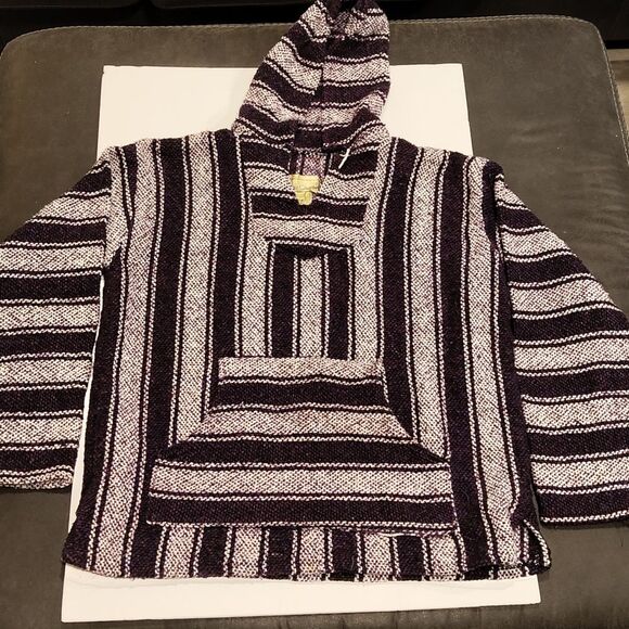 Other - Black Canyon Men's Purple And White Baja Hoodie "Drug Rug" Medium